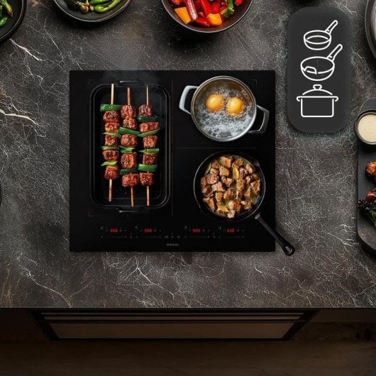 Placa de inducción Cecotec Bolero Squad I 4700 TitanicZone 4 zonas 7400W Touch Slider