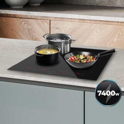Placa de inducción Cecotec Bolero Squad I 4700 TitanicZone 4 zonas 7400W Touch Slider