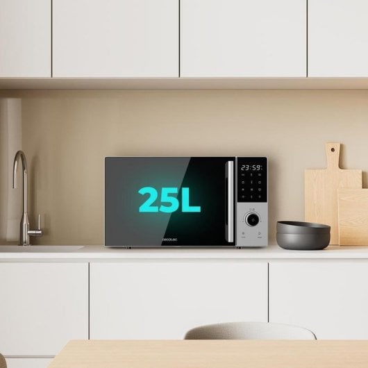 Microondas Cecotec Proclean 2500 25L 850W Con Grill 8 Programas Convección