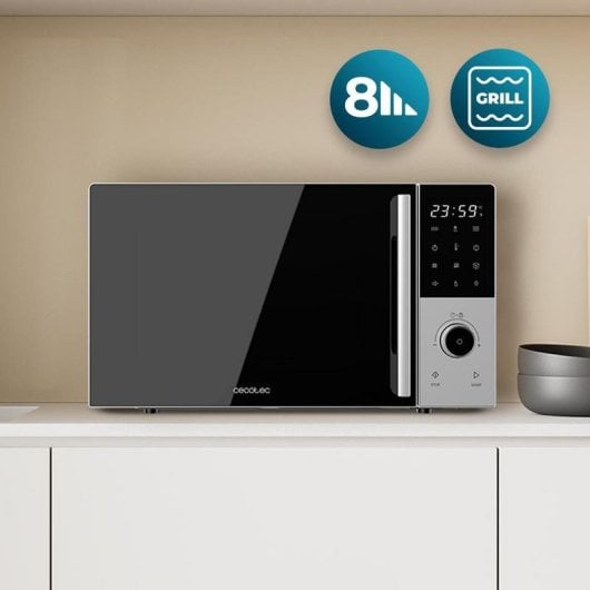 Microondas Cecotec Proclean 2500 25L 850W Con Grill 8 Programas Convección