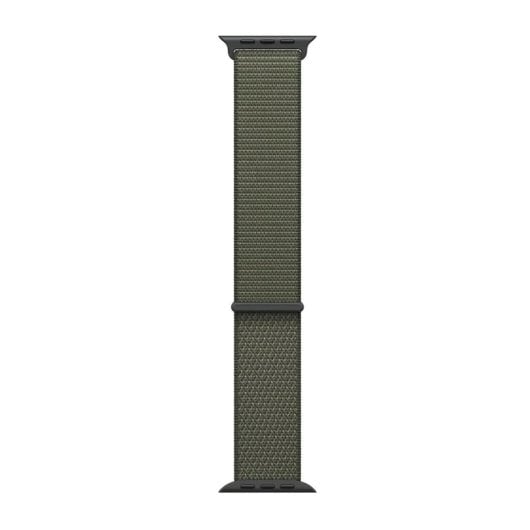 Bracelet Apple MFFJ4ZM/A Sport Loop Vert Nylon Recyclé pour Apple Watch 44/45/46/49 mm