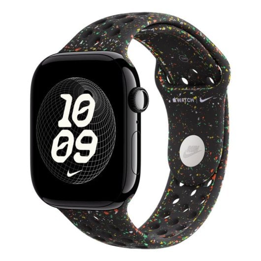 Bracelet Apple MGC24ZM/A Nike Sport Noir S/M Aluminium Fluoroélastomère Apple Watch 44mm 45mm 46mm 49mm