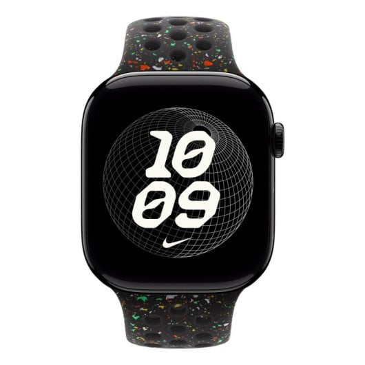 Bracelet Apple MGC24ZM/A Nike Sport Noir S/M Aluminium Fluoroélastomère Apple Watch 44mm 45mm 46mm 49mm