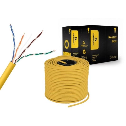 Cavo di rete Gembird UPC-5004E-SOL-Y 305 m Cat5e UTP colore giallo CCA