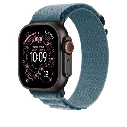 Correia Apple MG9L4ZM/A Azul Loop Alpine Titânio Tamanho M para Watch 44-49 mm