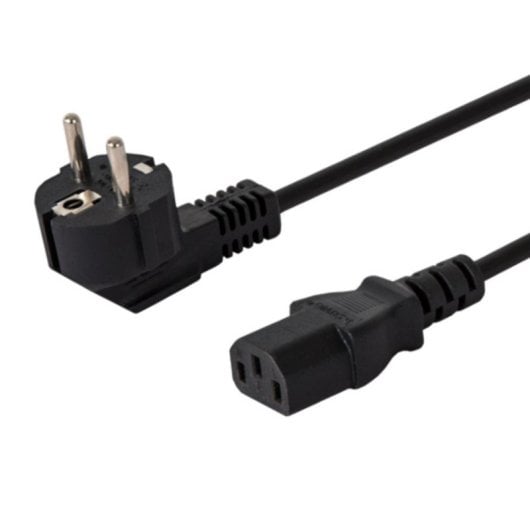 Câble d'alimentation Savio CL-146 3 m Schuko vers IEC C13 Noir Connecteur coudé