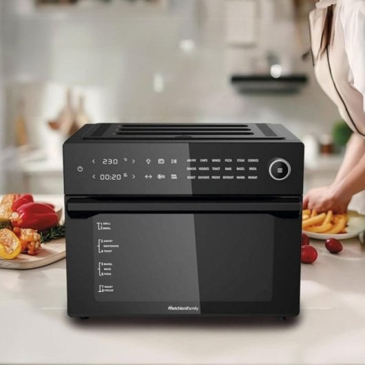 Horno électrique Melchioni Benedetta 30 L Noir écran tactile 18 programmes multifonction