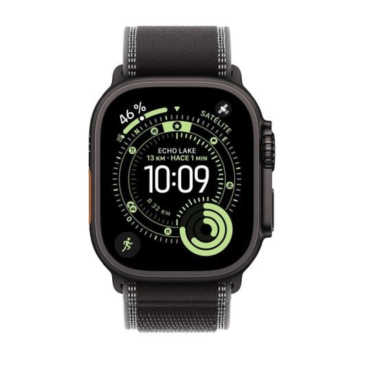 Bracelet Apple MG9T4ZM/A Noir Réfléchissant Nylon pour Apple Watch 44 45 46 49 mm S/M