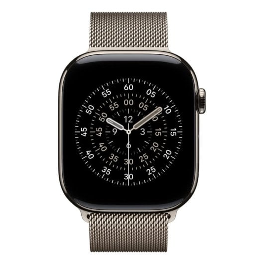 Bracelet Milanese Loop Apple MGJ24ZM/A acier inoxydable magnétique Apple Watch 44/45/46/49 mm naturel