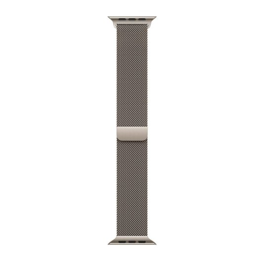 Bracelet Milanese Loop Apple MGJ24ZM/A acier inoxydable magnétique Apple Watch 44/45/46/49 mm naturel