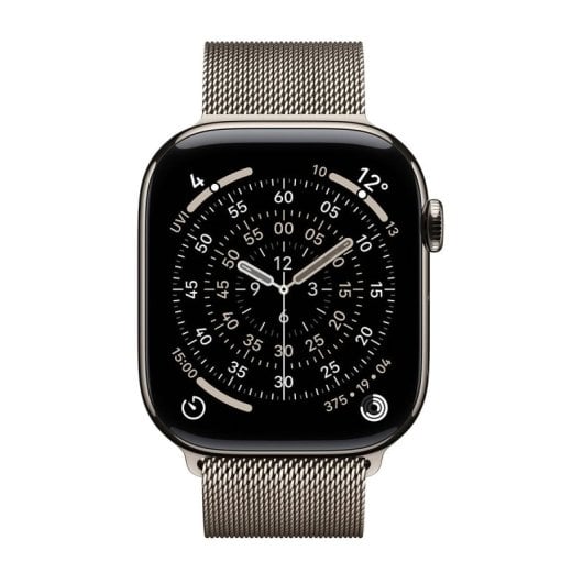 Bracelet Milanese Loop Apple MGJ24ZM/A acier inoxydable magnétique Apple Watch 44/45/46/49 mm naturel