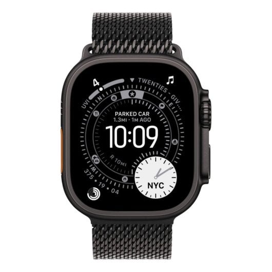 Armband Apple MGHT4ZM/A Titan Milanese Loop für Apple Watch 44/45/46/49 mm Schwarz