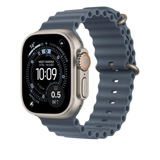 Bracelete Apple Ocean Anchor Blue 44-49 mm Elastómero Titânio