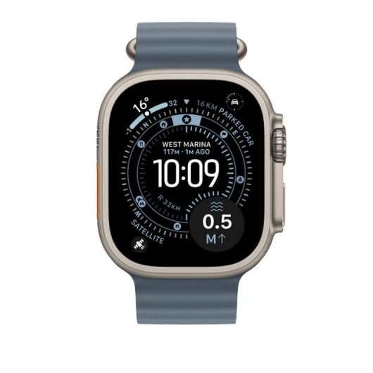 Bracelete Apple Ocean Anchor Blue 44-49 mm Elastómero Titânio