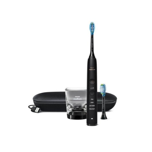 Escova de Dente Sónica Philips Sonicare DiamondClean 9000 HX9913/18 3 Modos Sensor Pressão Temporizador Estojo App