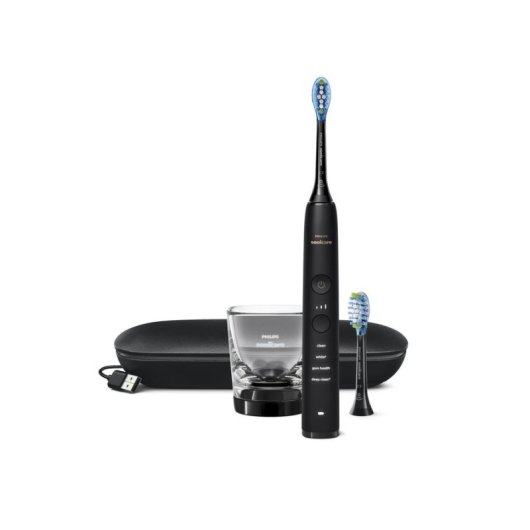 Escova de Dente Sónica Philips Sonicare DiamondClean 9000 HX9913/18 3 Modos Sensor Pressão Temporizador Estojo App