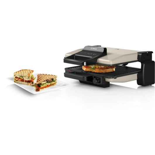 Griglia elettrica Bosch TCG3302 alluminio 2000W superficie ceramica 310x220mm apertura 180°