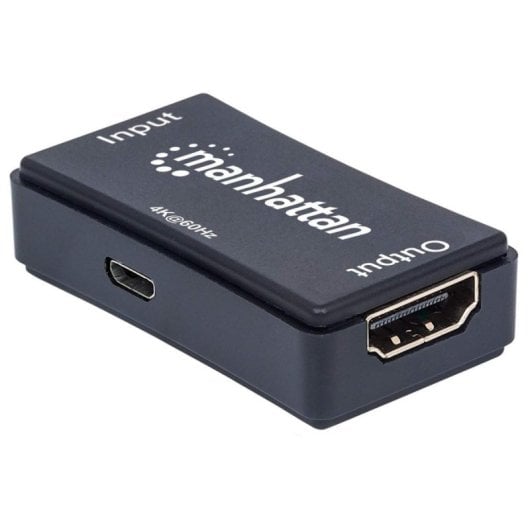 Repetidor HDMI Manhattan 4K 4096x2160 Pixeles 40 m HDCP Micro-USB B