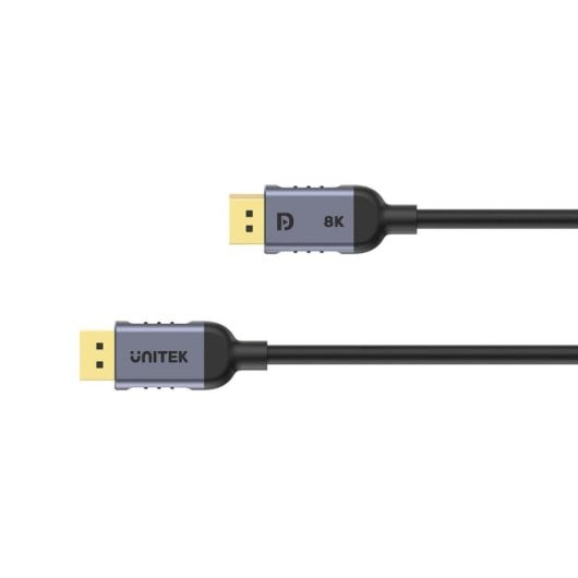 DisplayPort Kabel Unitek C1628GY01-1.5M 1,5 m 8K 240Hz Schwarz Grau