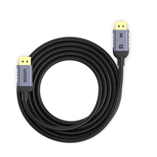 DisplayPort Kabel Unitek C1628GY01-1.5M 1,5 m 8K 240Hz Schwarz Grau