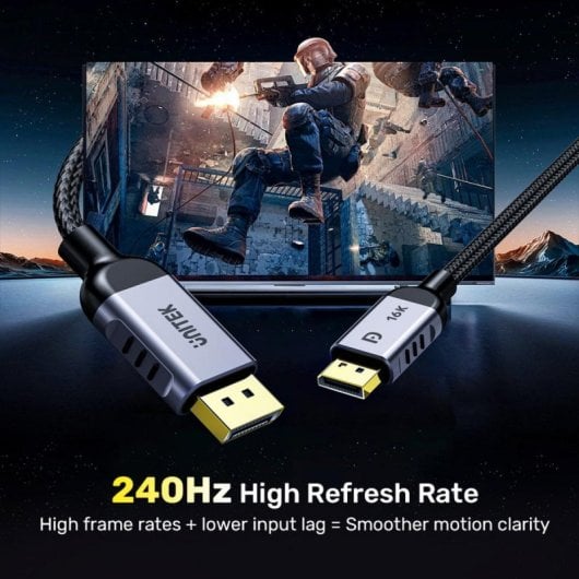 Câble DisplayPort UNITEK C1626GY01-1M 1m DisplayPort 2.1 8K HDR Or