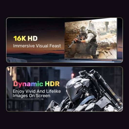 Câble DisplayPort UNITEK C1626GY01-1M 1m DisplayPort 2.1 8K HDR Or