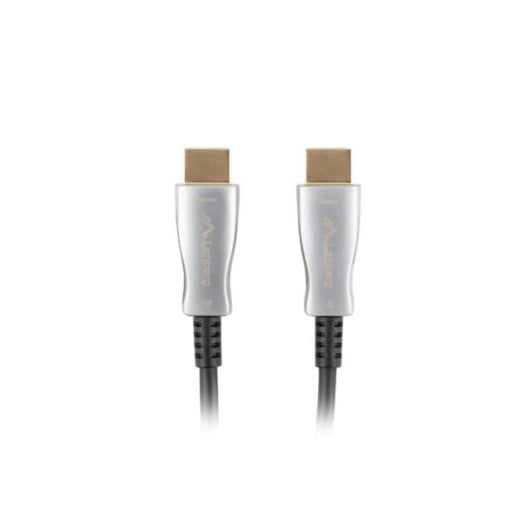 Cable HDMI Lanberg CA-HDMI-20FB-0400-BK 40m 2.0 18Gbit/s 4K HDR Macho-Macho Negro Plata