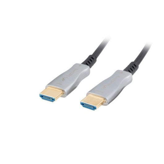 Cable HDMI Lanberg CA-HDMI-20FB-0400-BK 40m 2.0 18Gbit/s 4K HDR Macho-Macho Negro Plata