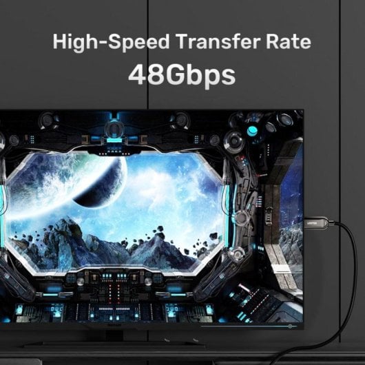 Câble HDMI UNITEK C11085GY01-15M 30 m 2.1 48 Gbit/s ARC HDR10 Noir