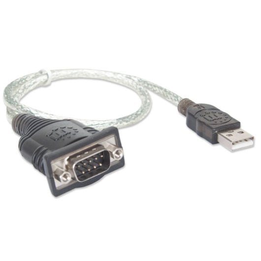 Convertidor USB a Serie Manhattan 179397 Negro Transparente 0,45 m