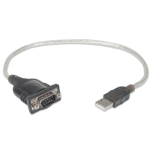 Convertidor USB a Serie Manhattan 179397 Negro Transparente 0,45 m