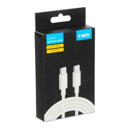 Cable USB C iBox IKUTCS1W 1 m Blanco Power Delivery 60 W