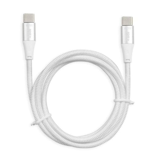 Cable USB C iBox IKUTC1W 1m Trenzado Blanco USB 2.0 60W