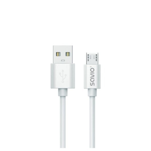 Cable USB Savio CL-167 3 m Blanco carga rápida USB 2.0 Micro USB