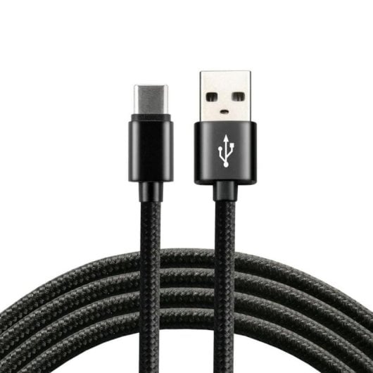 Cable USB Everactive CBB-1CB 1 m USB A a USB C Nylon Negro