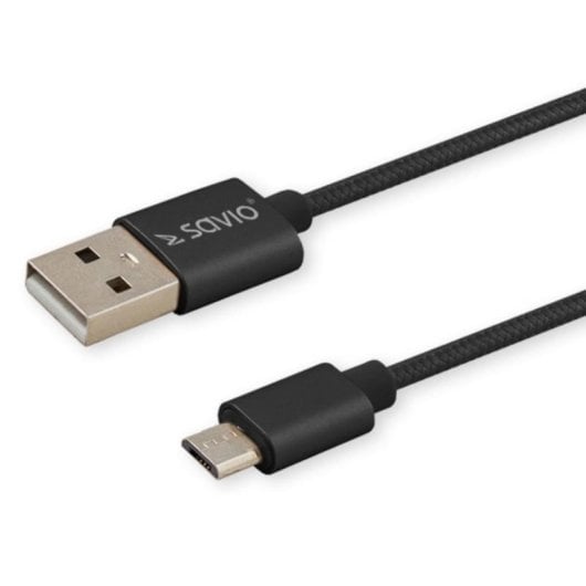 Cable USB Savio CL-129 2m USB A a USB C Negro 2.1A