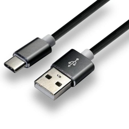 Cable USB A Everactive CBS-1CB 1 m Carga Rápida Silicona Negro