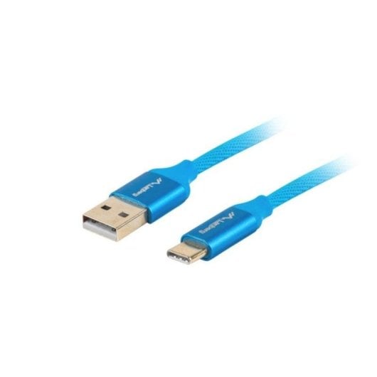 Cabo USB Lanberg CA-USBO-22CU-0005-BL 0,5 m USB A macho para USB C macho Azul Ouro