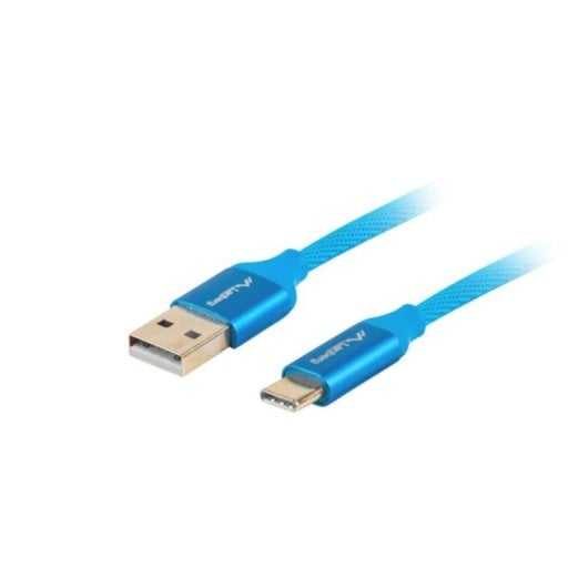 Cabo USB Lanberg CA-USBO-22CU-0005-BL 0,5 m USB A macho para USB C macho Azul Ouro
