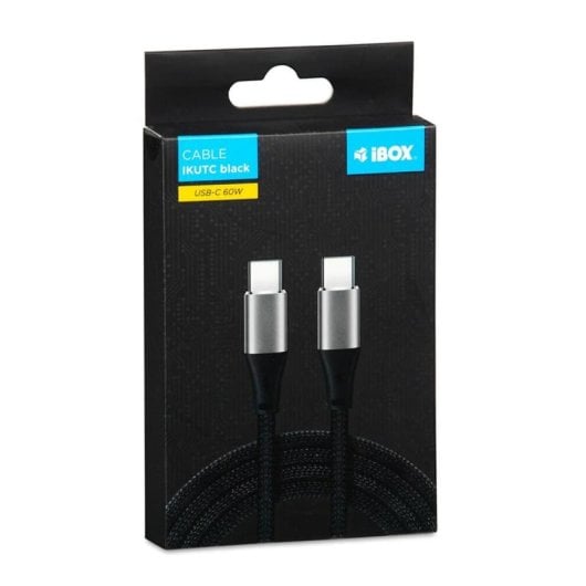 Cable USB C iBox IKUTC2B 2 m Trenzado Entrega Potencia 60 W