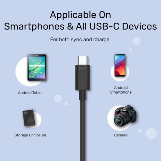 Cable USB UNITEK C14103BK-2M 2m USB-A a USB-C USB 3.2 Negro