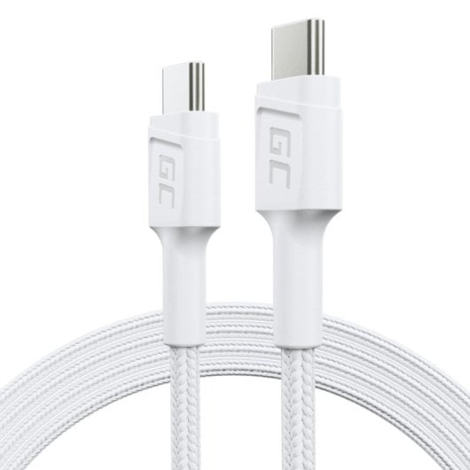 Cable Green Cell KABGC30W USB C a USB C 1,2 m 60W Blanco