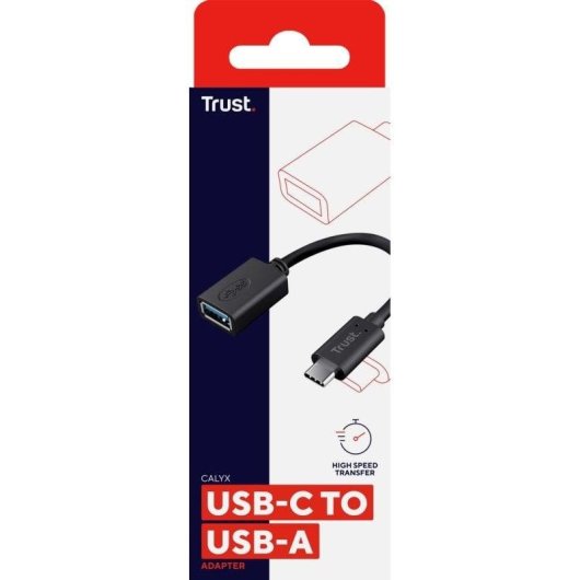 Cable Trust 20967 USB C a USB A 0,09 m Nero