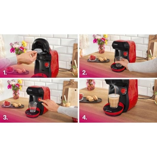 Caffettiera Capsule Bosch Tassimo Happy TAS103E 0,7 L 1400 W Nero Rosso