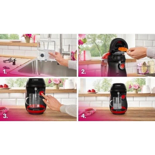 Caffettiera Capsule Bosch Tassimo Happy TAS103E 0,7 L 1400 W Nero Rosso