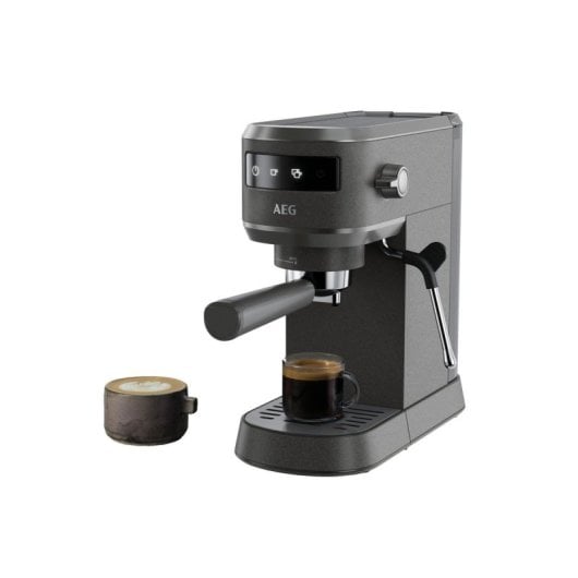 Cafetera Manual AEG EC6-1-6BST 1L 15 bares con espumador de leche