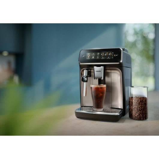 Cafetera Automática Philips EP3349/70 275g 15 bares con molinillo y espumador
