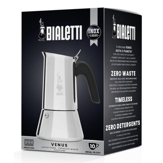 Caffettiera Moka Bialetti Venus box 0,5 L acciaio inox per induzione 10 tazze