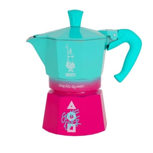 Caffettiera Moka Bialetti Squid Game Moka Express 3 tazze manico termoplastico