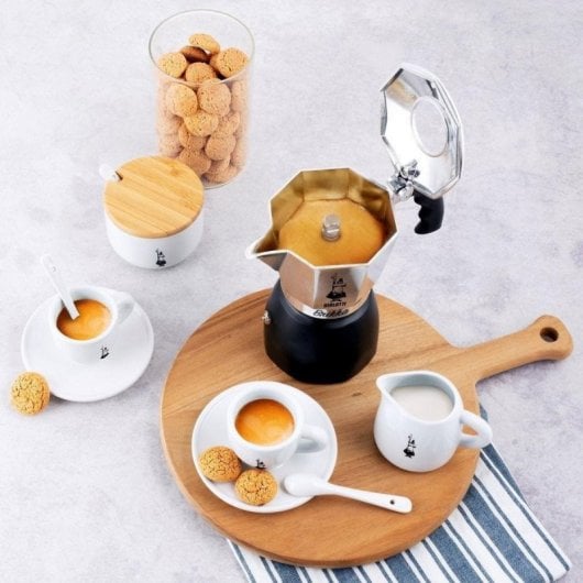 Caffettiera Moka Bialetti Brikka 2 Tazze 0.1L Alluminio Nero Impugnatura Termoplastica